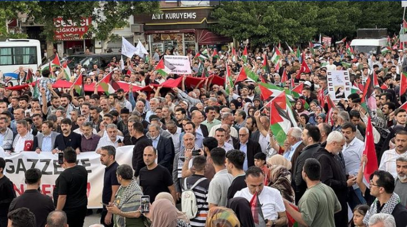 Elazığ'da "Büyük Gazze Yürüyüşü ve Mitingi" yapıldı